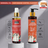 MYKK Bhringraj Hair Repair Oil + Hair Damage Control Cleanser Shampoo - Mykk Store